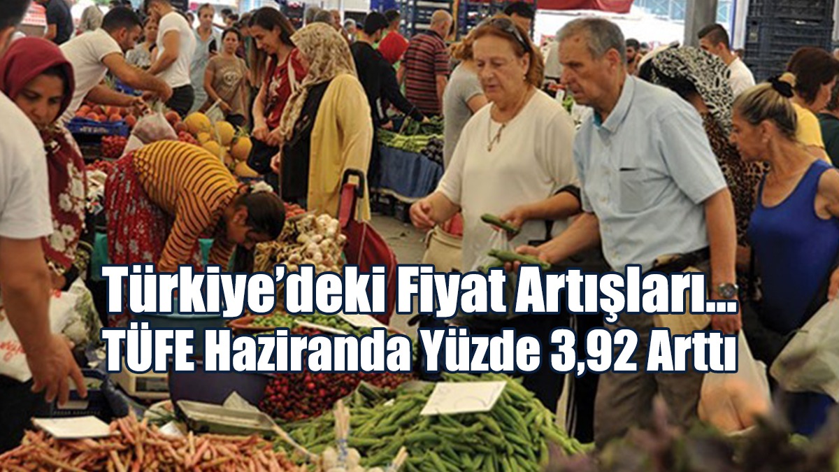 Türkiye’deki Fiyat Artışları... TÜFE Haziranda Yüzde 3,92 Arttı
