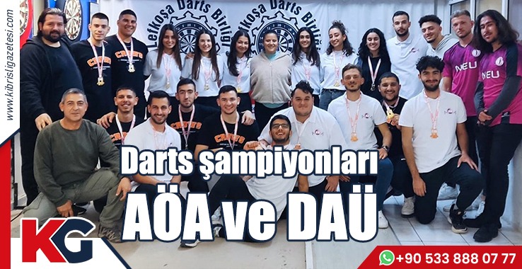 Darts şampiyonları AÖA ve DAÜ