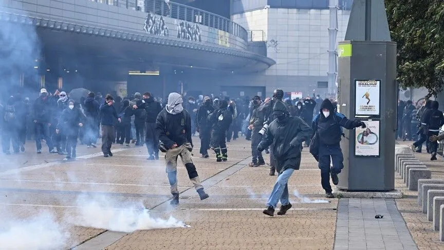Belçika'daki protestolar: 195 gözaltı