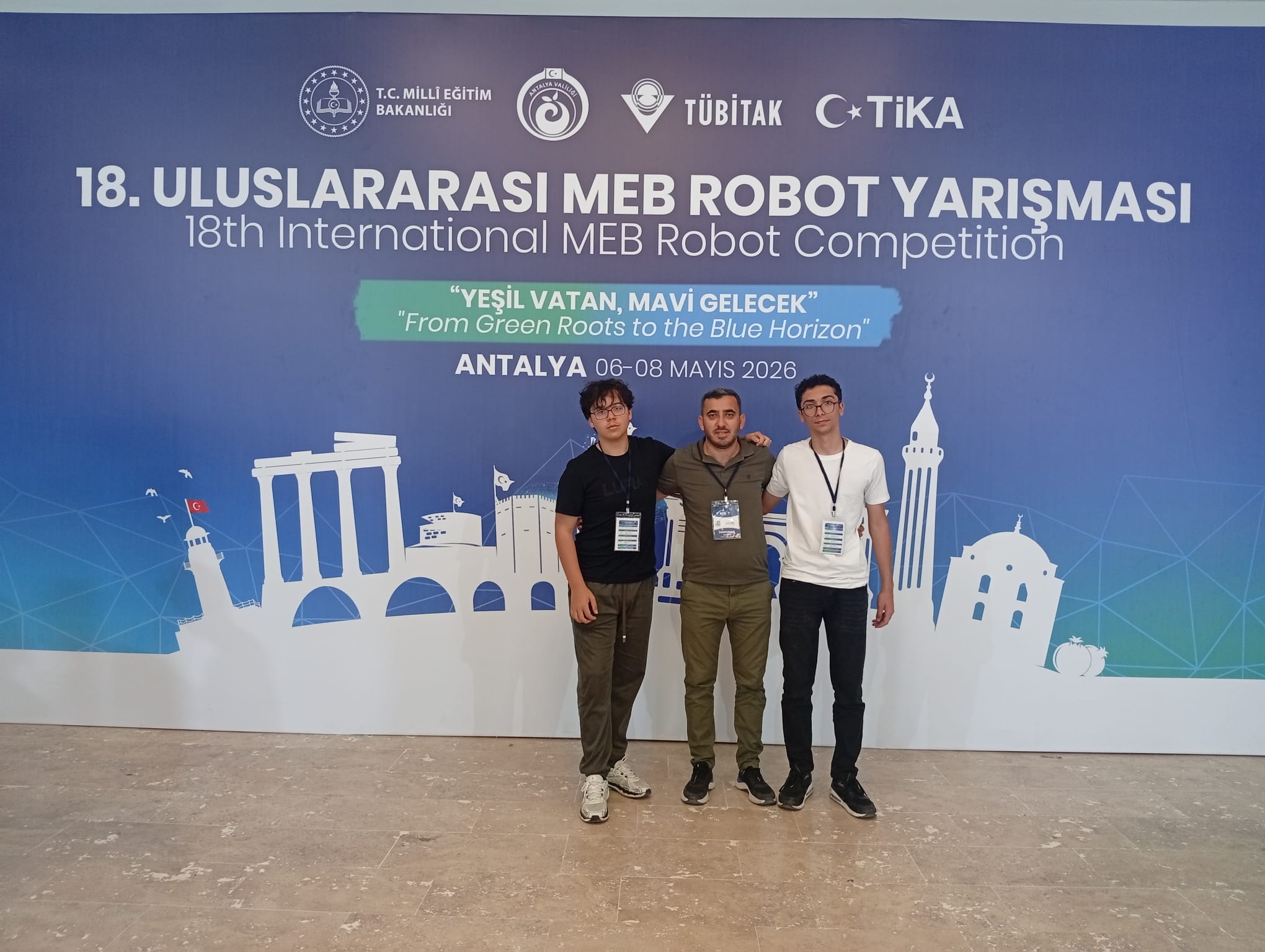 Hala Sultan İlahiyat Koleji öğrencileri, Uluslararası MEB Robot Yarışması’na katıldı