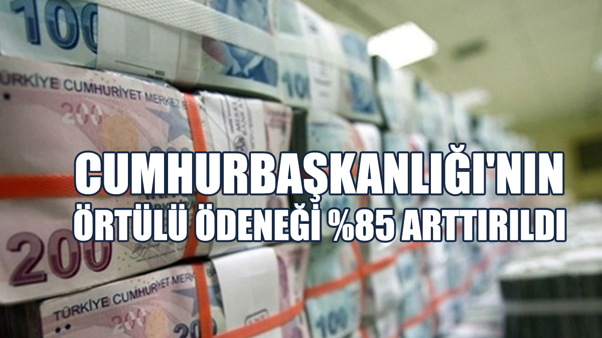 Cumhurbaşkanlığı'nın Örtülü Ödeneği %85 Arttırıldı