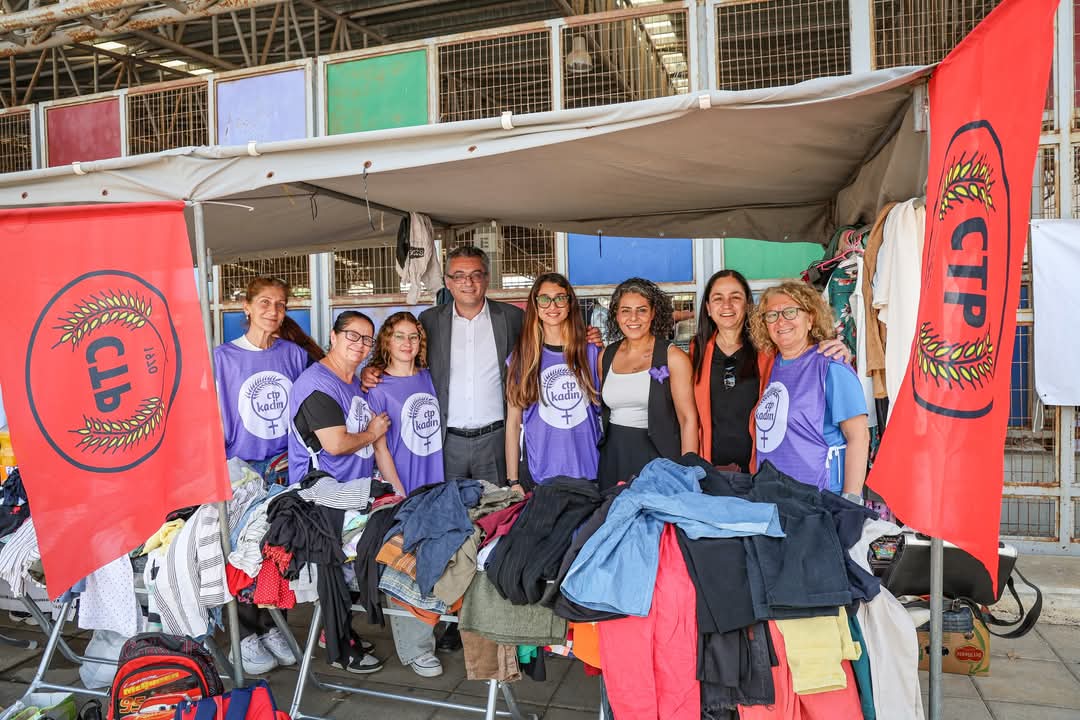 CTP'li kadınlar hem dayanışma gösterdi hem imza topladı