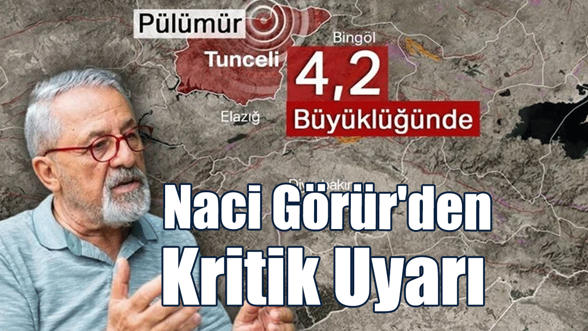 Tunceli'deki Deprem Sonrası Naci Görür'den Kritik Uyarı