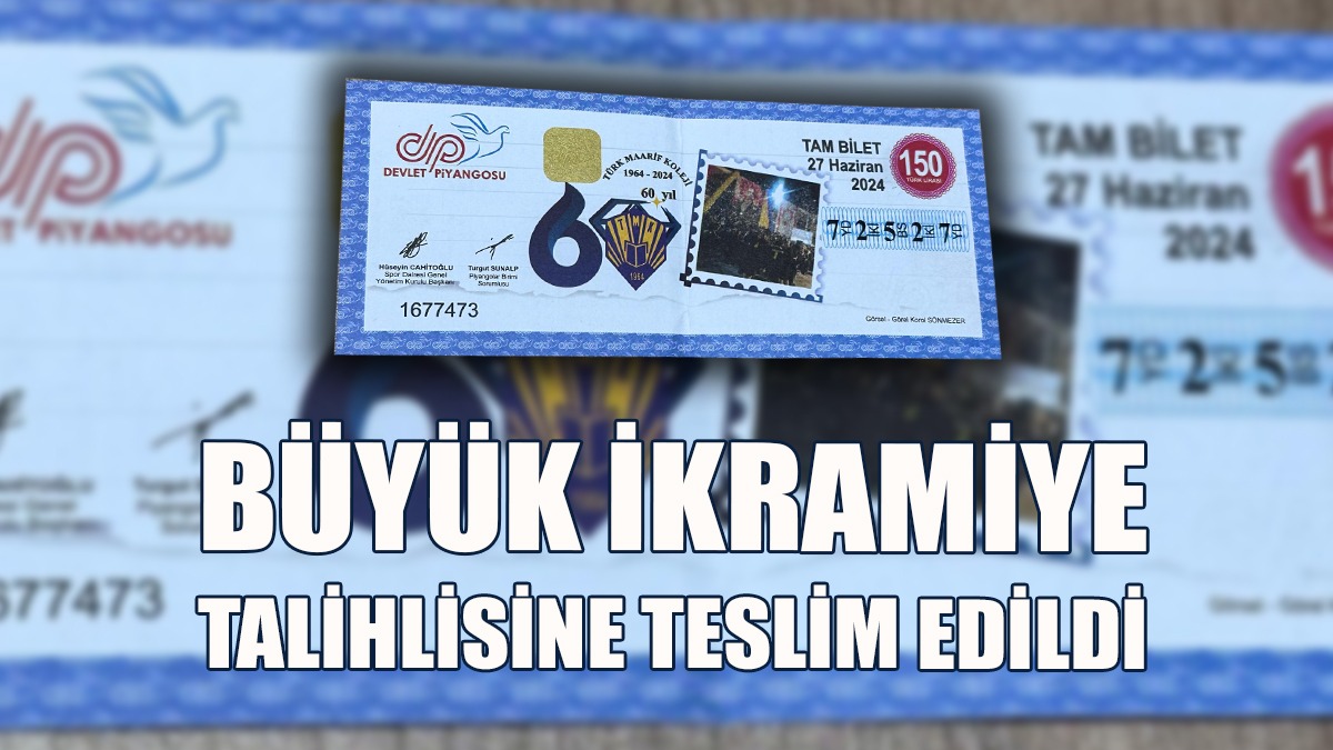 1,5 Milyonluk Büyük İkramiye Talihlisine Teslim Edildi