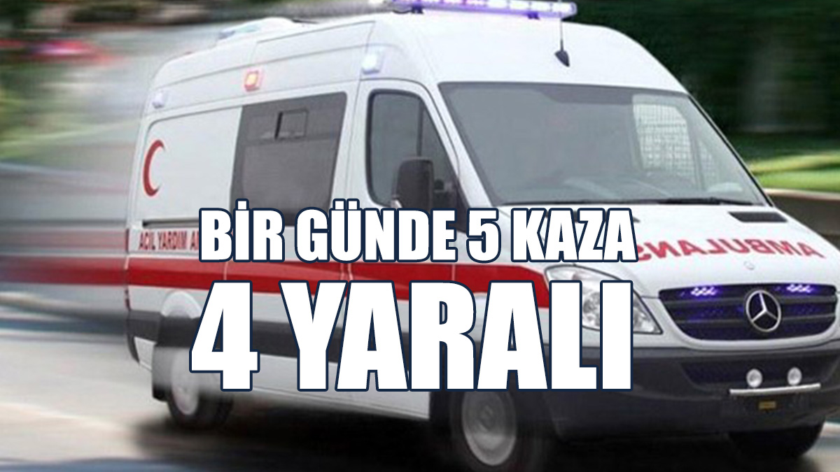 Meydana Gelen 5 Kazada 3 Sürücü Alkollü Çıktı