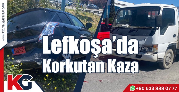Lefkoşa’da Korkutan Kaza