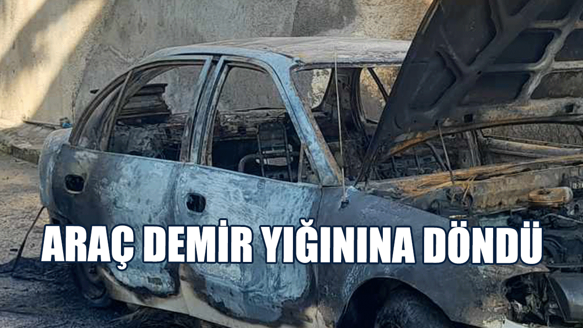 Lefkoşa’da Korkutan Yangın: Araç Tamamen Yandı