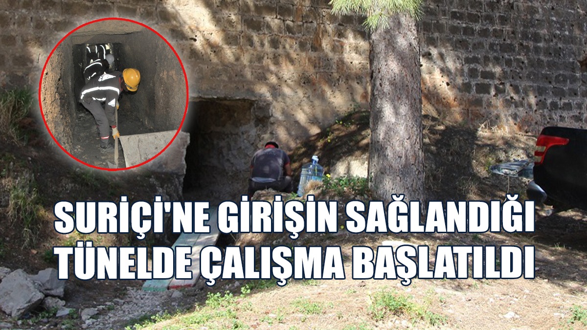 Tünelin Hendeğe Açılan Kısmında Temizlik Çalışmaları Yapılıyor