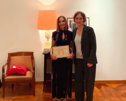 Ferdiye Ersoy’a Fransa’da devlet nişanı verildi