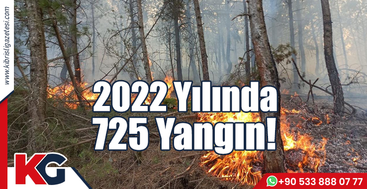 2022 Yılında 725 Yangın!