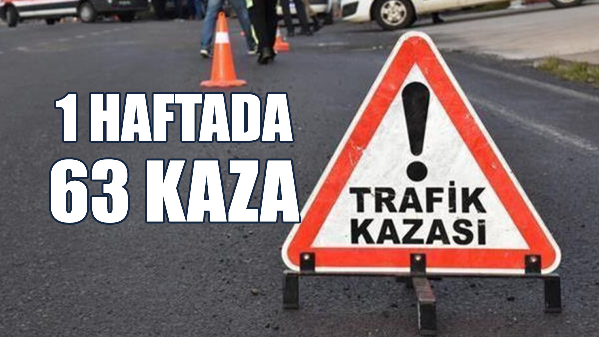63 Trafik Kazasında 1 Kişi Öldü, 19 Kişi De Yaralandı