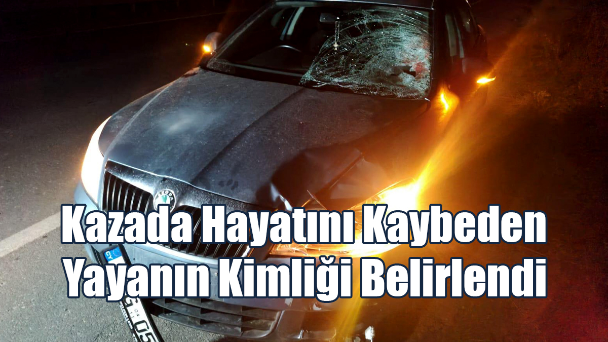 Kazada Hayatını Kaybeden Yayanın Kimliği Belirlendi