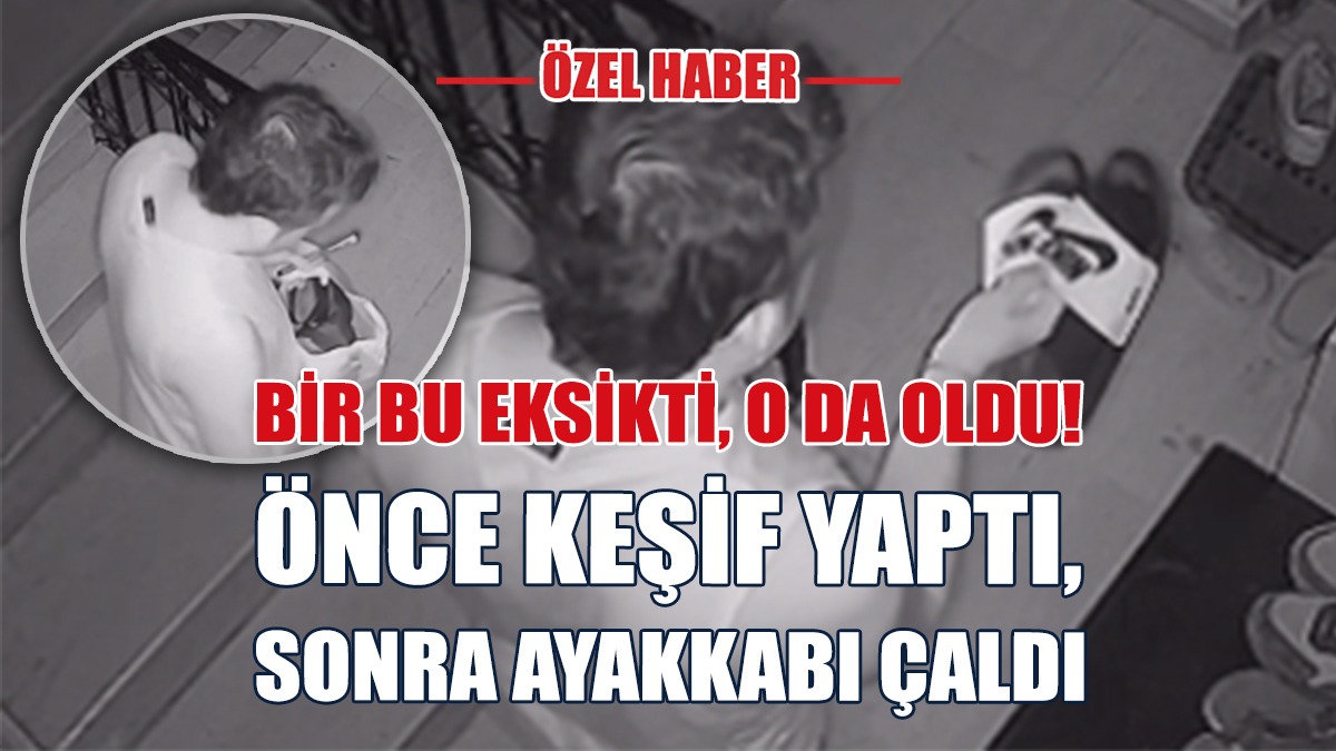 Pazardan Mal Seçer Gibi Ayakkabı Seçti, Torbaya Koyup Götürdü
