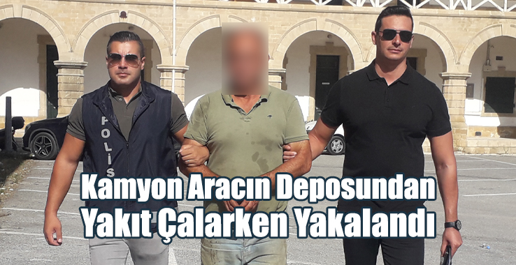 Kamyon Aracın Deposundan Yakıt Çalarken Yakalandı!