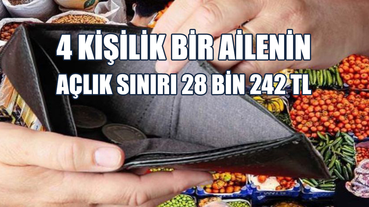 KTAMS, Dört Kişilik Bir Ailenin Açlık Sınırını Açıkladı