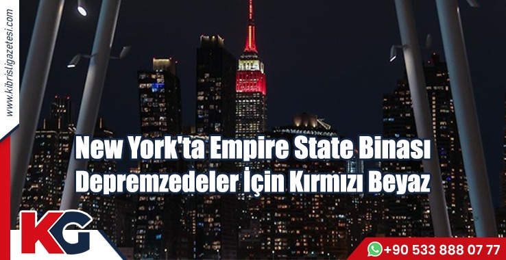 Empire State Depremzedeler İçin Işıklandırıldı