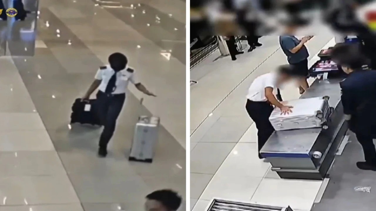 Pilot, havalimanında uyuşturucuyla yakalandı