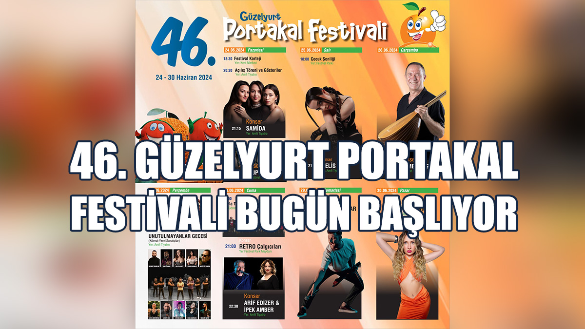 46. Güzelyurt Portakal Festivali Bugün Başlıyor
