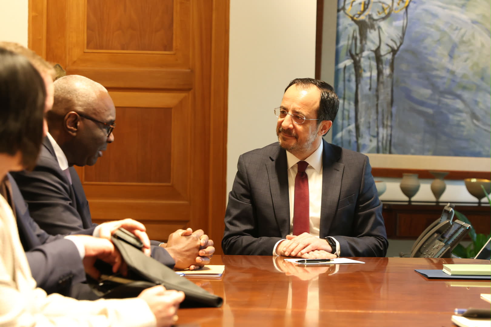 Hristodulidis, BM Temsilcisi Diagne ile görüştü