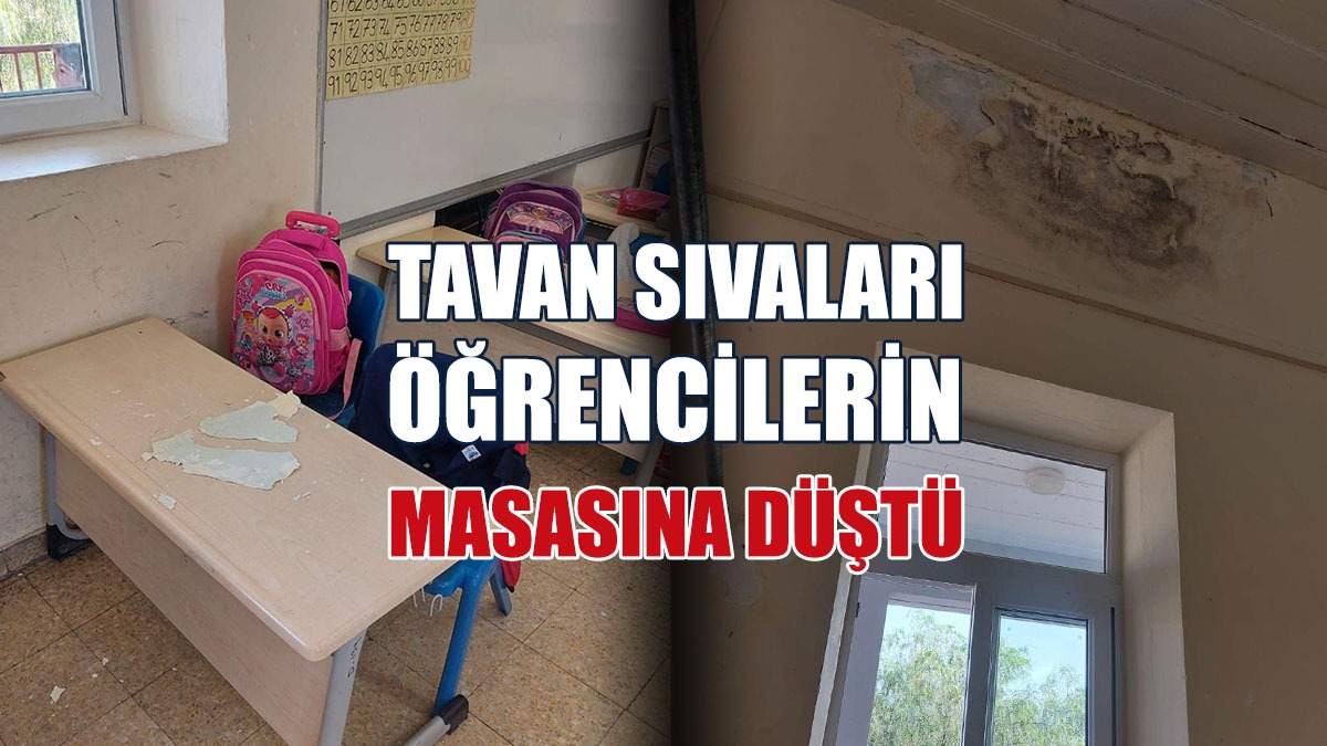 Tavan Sıvaları Öğrencilerin Masasına Düştü