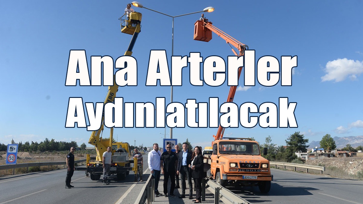 Gönyeli-Alayköy Sınırlarındaki Ana Arterlerin Aydınlatılması İçin Çalışma Başladı