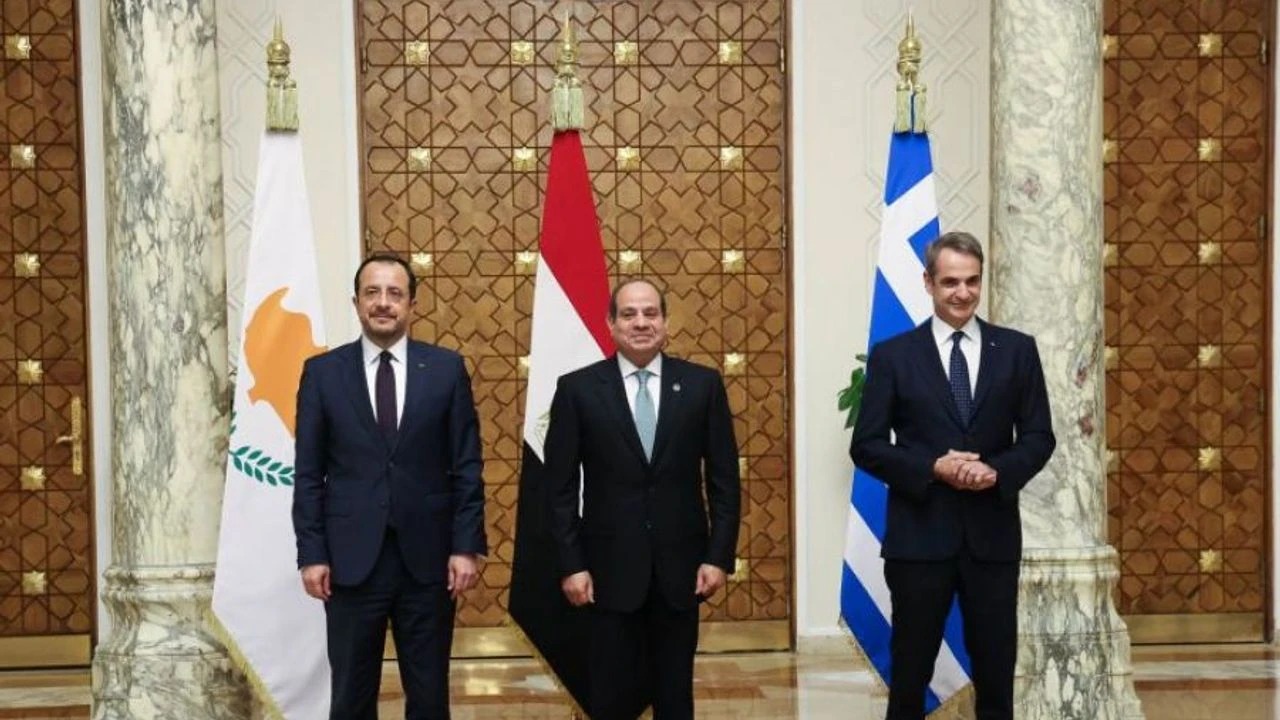 Güney Kıbrıs, Yunanistan ve Mısır üçlü zirvede biraraya geldi
