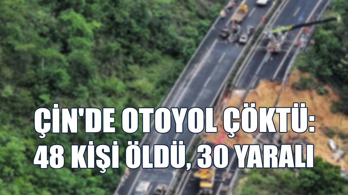 Çin'de Otoyol Çöktü