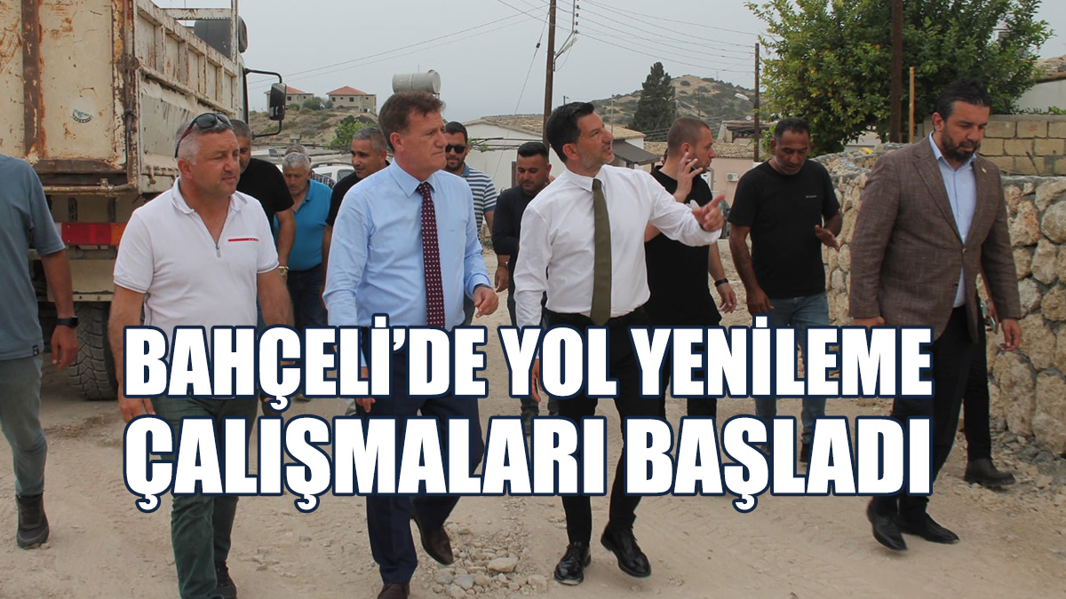 Bahçeli’de yol yenileme çalışmaları başladı