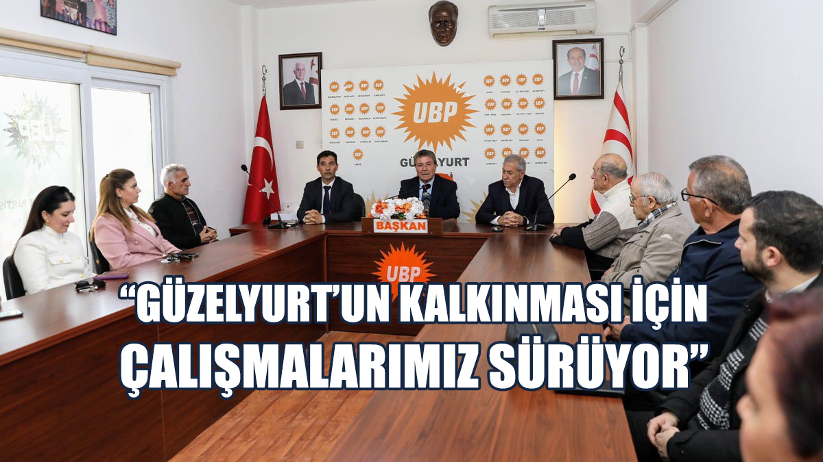 Üstel, Güzelyurt UBP İlçe Binası’nda Partilere Hitap Etti