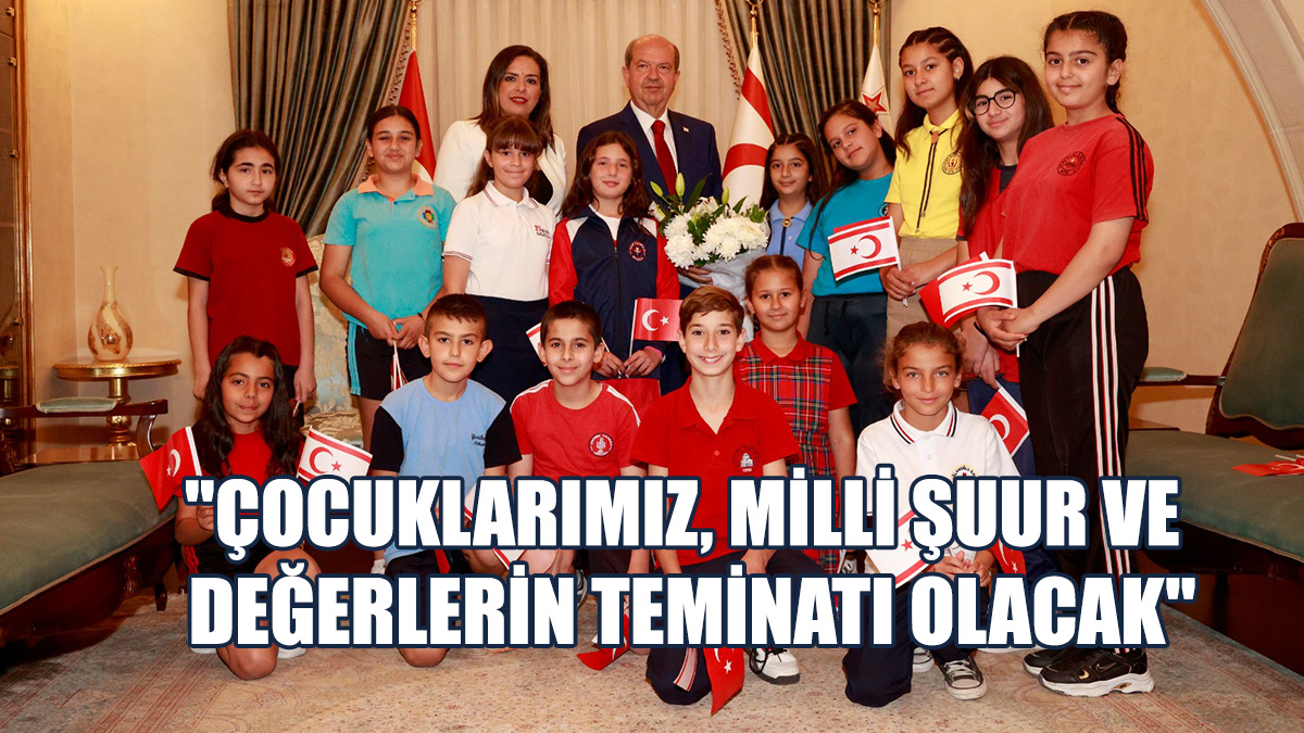 Öğrenciler, 23 Nisan Dolayısıyla Cumhurbaşkanı Tatar’ı Ziyaret Etti