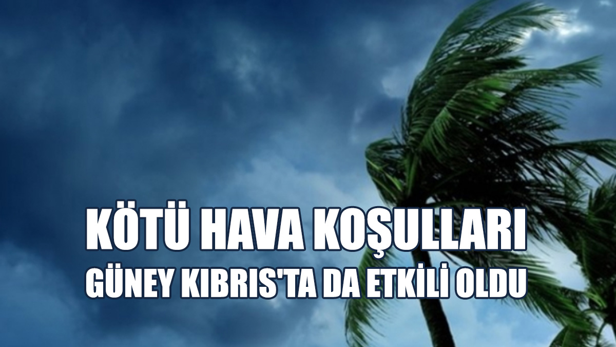 Fırtına, Güney Kıbrıs'ta Da Etkili Oldu