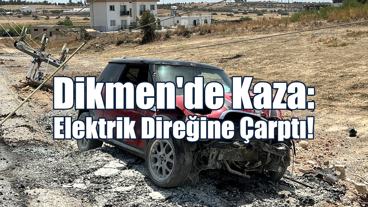 Yoldan Çıkan Araç Elektrik Direğini Devirdi