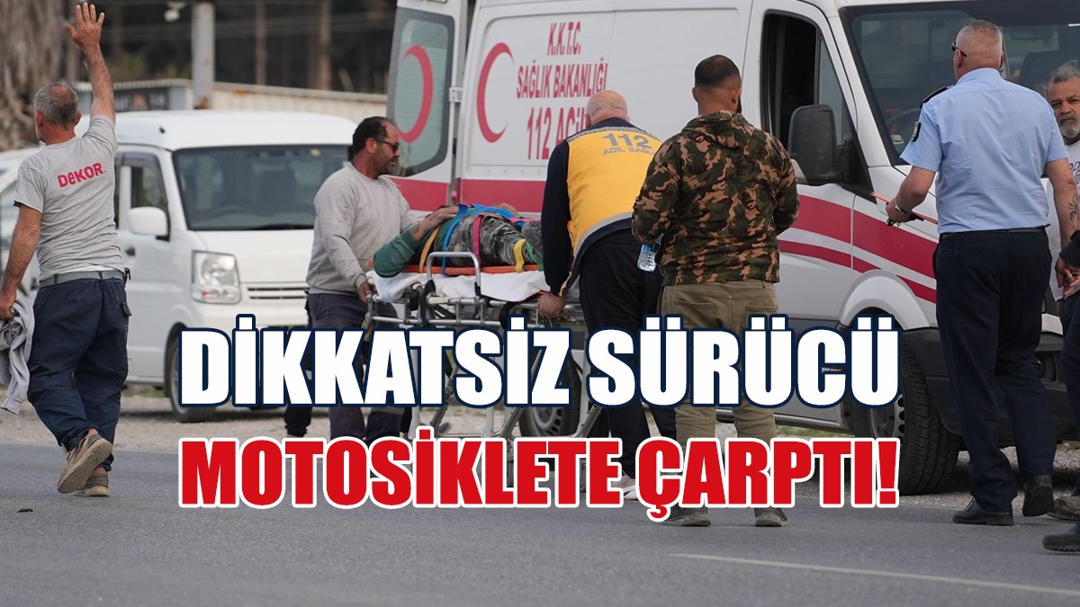 Dikkatsiz Sürücü Motosiklete Çarptı!