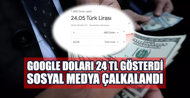 Google Doları 24 TL Gösterdi, Sosyal Medya Çalkalandı!