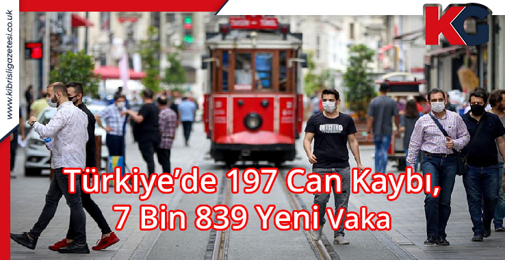 Türkiye’de 197 Can Kaybı, 7 Bin 839 Yeni Vaka