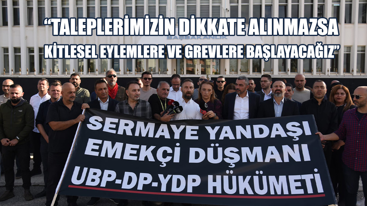Kamuda Örgütlü 5 Sendika Başbakanlık Önünde Açıklama Yaptı