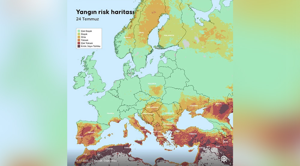 Türkiye’nin yangın haritası kırmızıya döndü