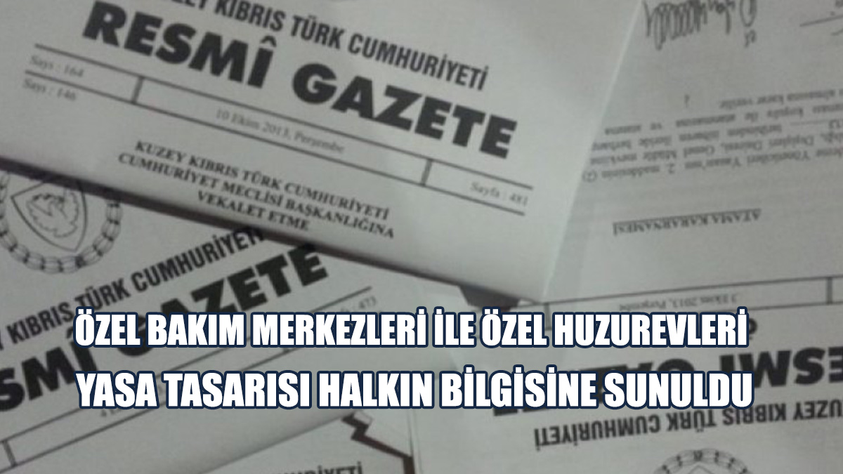 Yasa Tasarısı Resmi Gazete'de Yayınlandı
