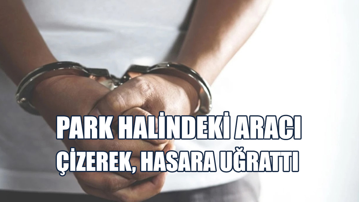Yol Kenarındaki Aracı Hasara Uğrattı