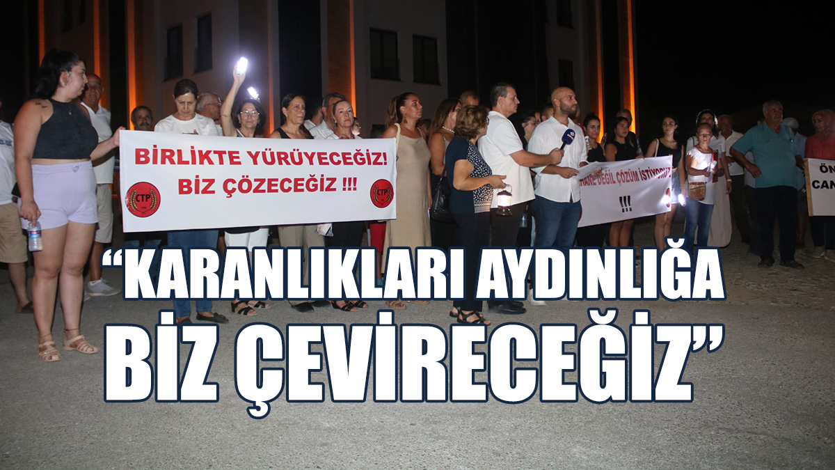 CTP Güzelyurt İlçesi Güzelyurt'ta Yürüyüş Düzenledi