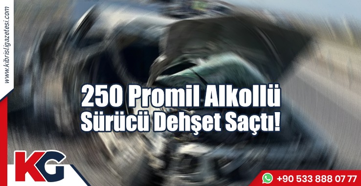 250 Promil Alkollü Sürücü Dehşet Saçtı!