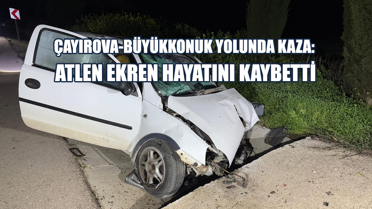 Yoldan Çıktı Beton Sete Çarptı