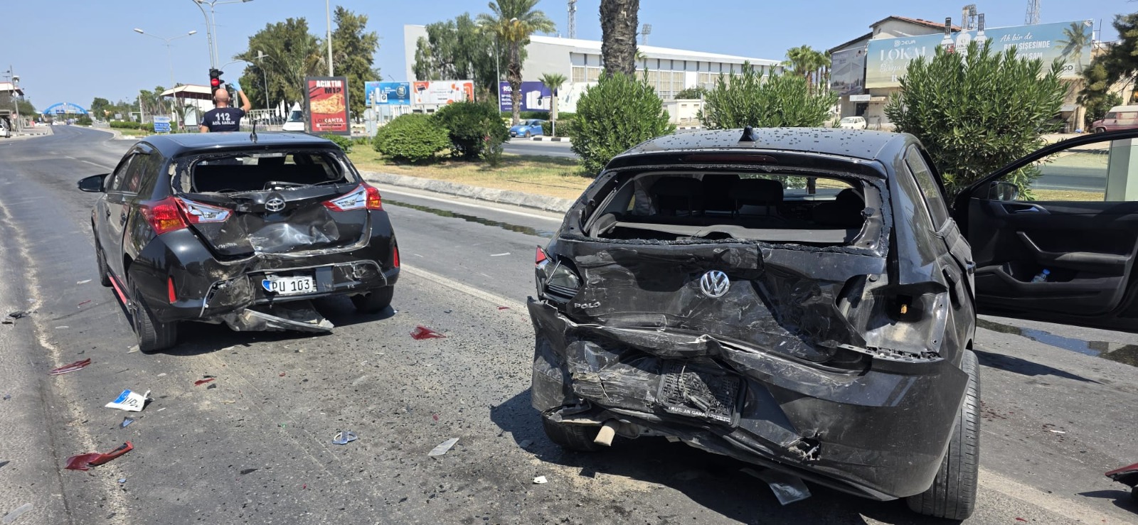 Lefkoşa’da zincirleme kaza… Dört kişi yaralandı
