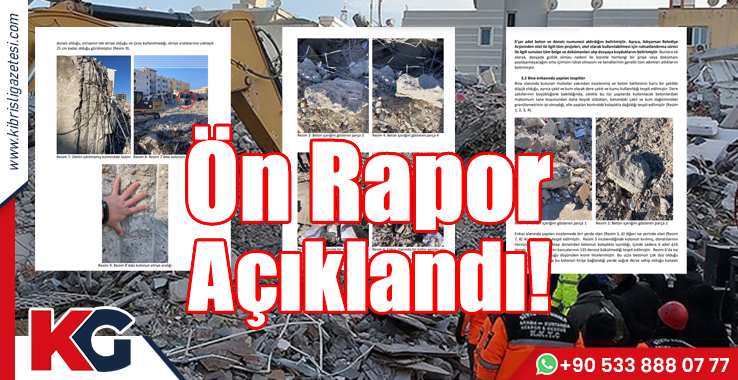 Ön Rapor Açıklandı!