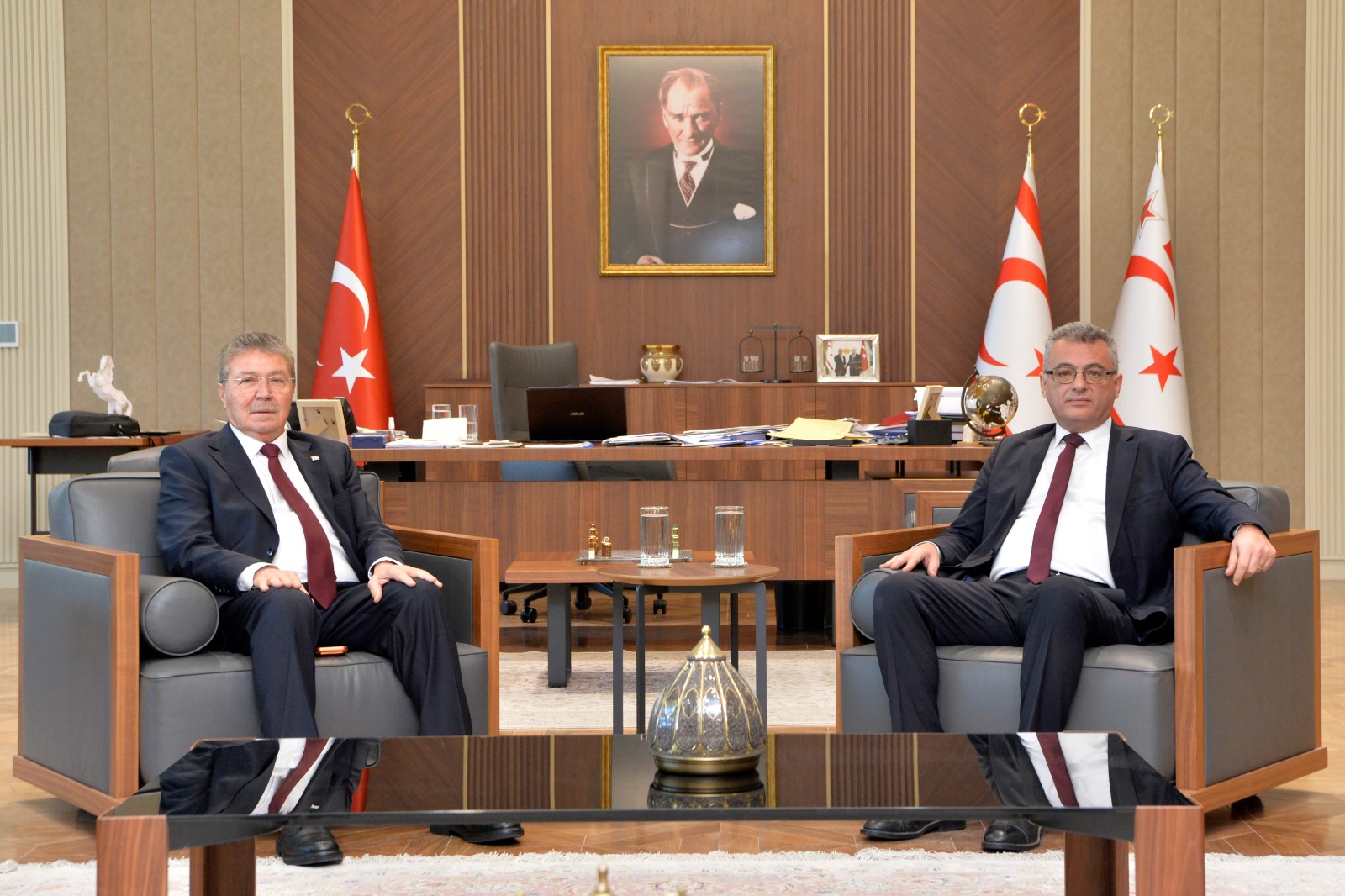 Cumhurbaşkanı Erhürman, Başbakan Üstel'i kabul etti