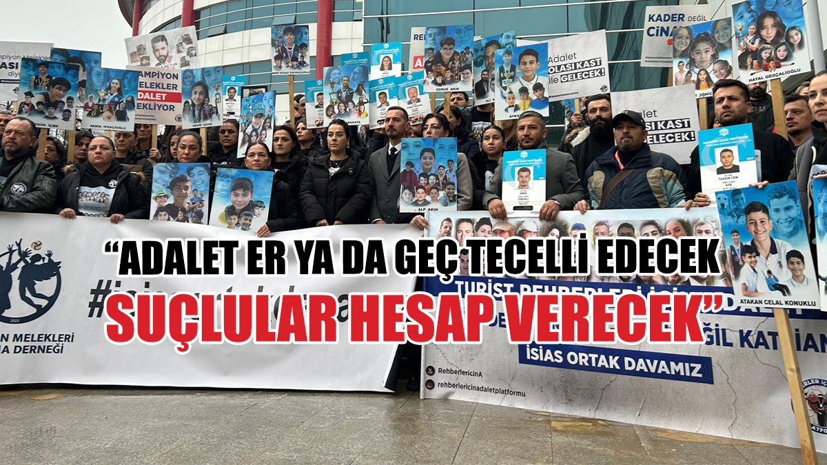 Aileler Mahkeme Önünde Pankart Açıp Açıklama Yaptı