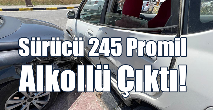Girne’de 2 Araç Çarpıştı: Sürücü Alkollü Çıktı!