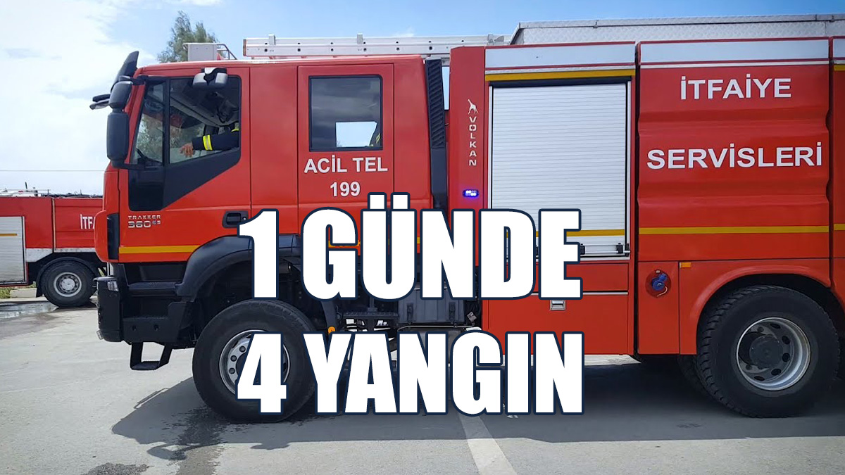 2 Arazi, 1 Motosiklet ve 1 Ambar Yandı