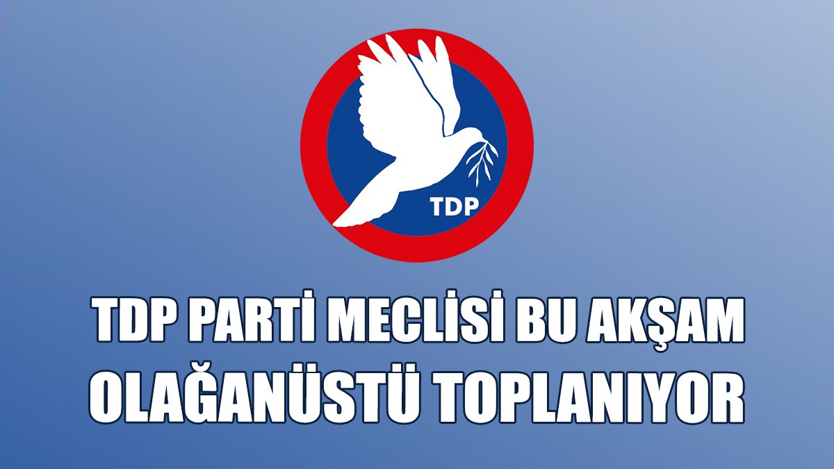 TDP Parti Meclisi EL-SEN Yönetiminin De Katılımıyla Toplanıyor