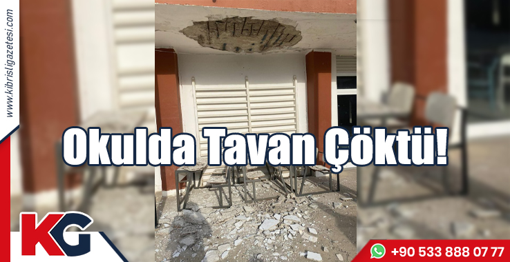 Okulda Tavan Çöktü!